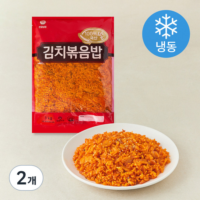천일식품 천일 김치 볶음밥 (냉동), 3kg, 2개