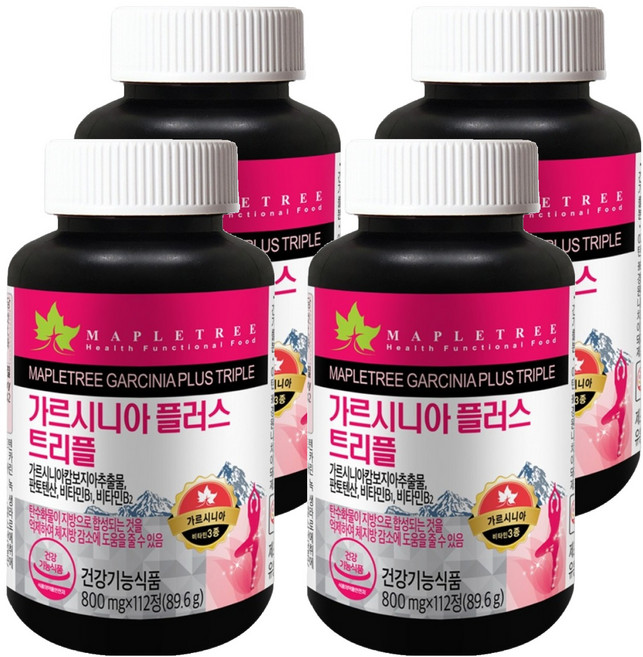 MAPLETREE 藤黃果綜合纖活錠, 112顆, 4罐