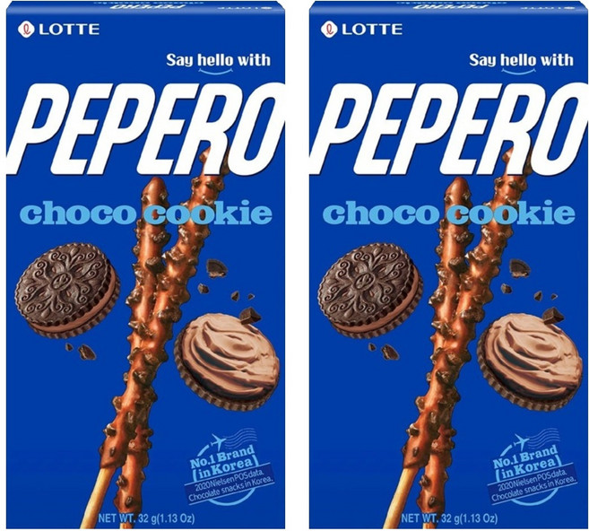 PEPERO 黑餅乾巧克力口味餅乾棒, 32g, 2盒