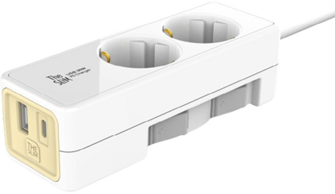 더슬림 개별형 USB 멀티탭 2구 SY-SB2 USB CT, 1.5m, 화이트, 1개