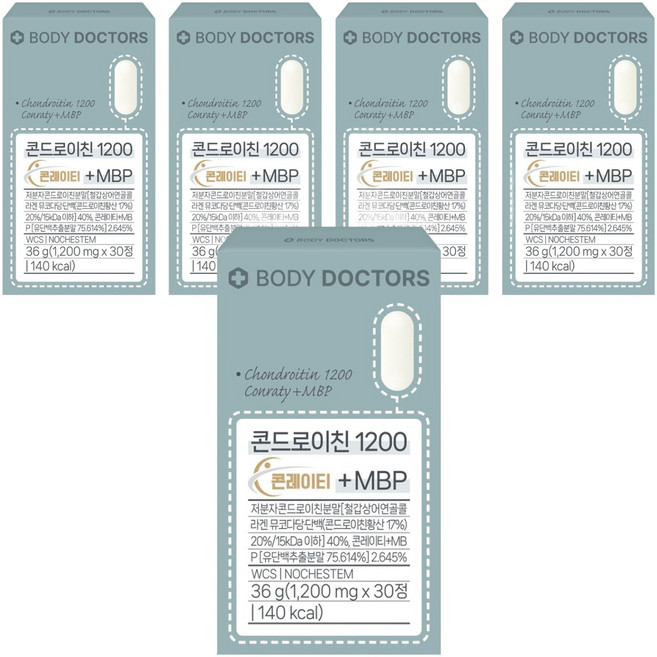 바디닥터스 콘드로이친 1200 콘레이티 + MBP, 30정, 5개