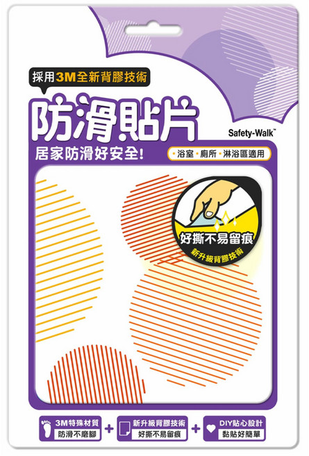 3M 防滑貼片, 6片, 顏色隨機