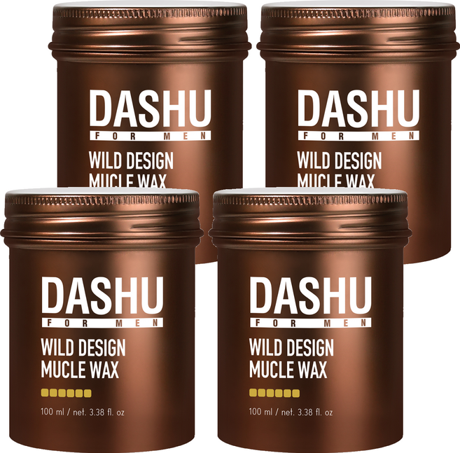 DASHU 男士高級狂野設計造型髮蠟, 100ml, 4個