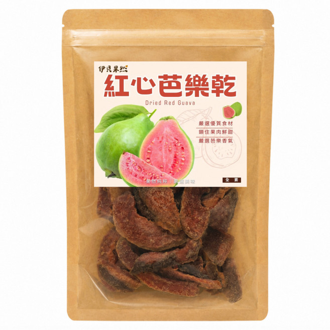 伊貝果然 紅心芭樂乾, 1個, 100g