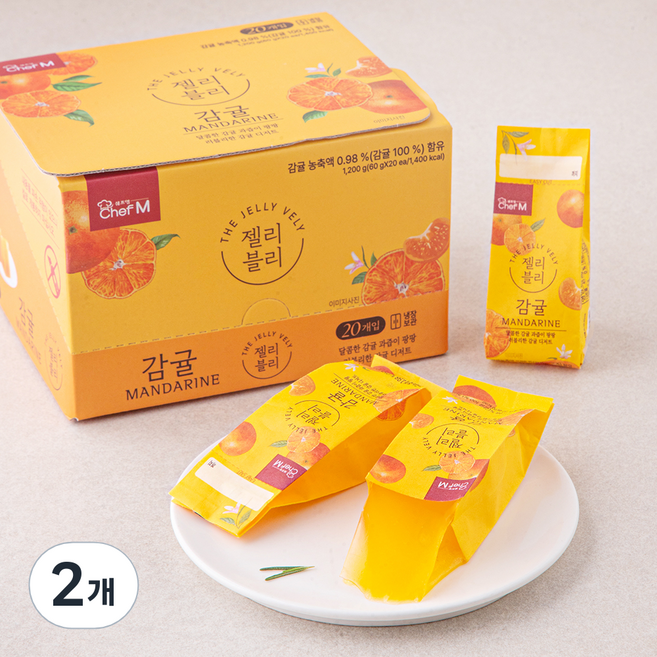 쉐프엠 젤리블리 감귤, 60g, 20개입, 2박스