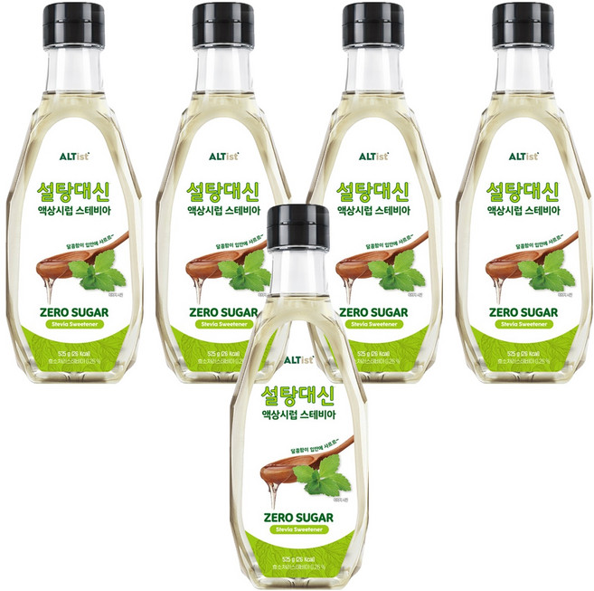 설탕대신 액상시럽 스테비아, 5개, 525g