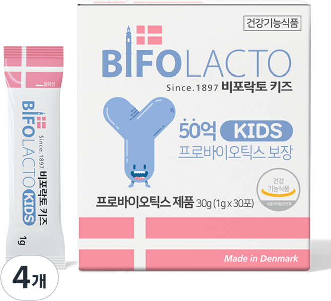 비포락토 키즈 프로바이오틱스 유산균 30p, 30g, 4개