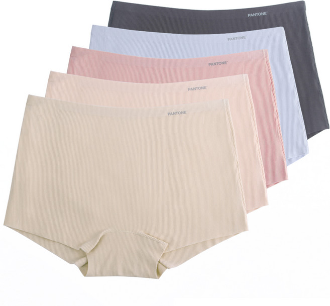 PANTONE 여성용 컴포트 숏 프리컷 사각 팬티 5종 세트