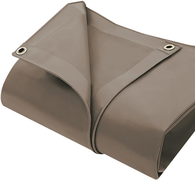 쾌청 그라운드 방수포 양면코팅 방염 타포린시트, 브라운, 1개