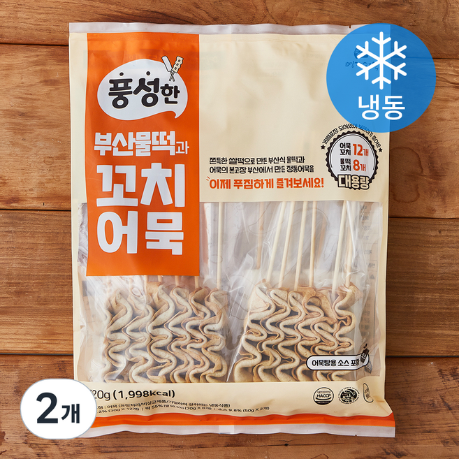 영자어묵 풍성한 부산물떡과 꼬치어묵 (냉동), 1.02kg, 2개