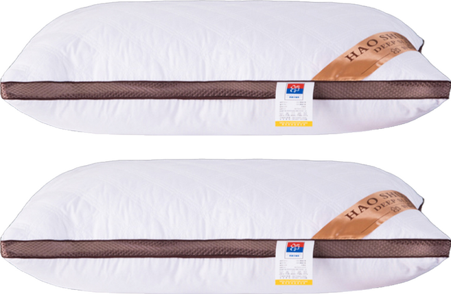 舒香好睡眠 大升級7星抗菌防蟎枕頭, 網邊白色, 2個