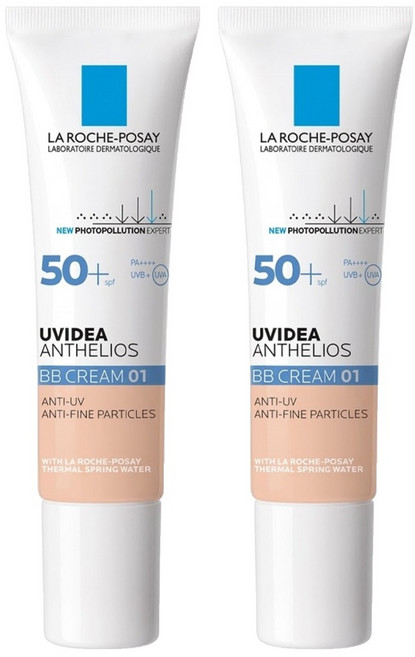 LA ROCHE POSAY 理膚寶水 台灣公司貨 全護清爽防曬BB霜 SPF50+ PA++++, 01 自然色, 30ml, 2條