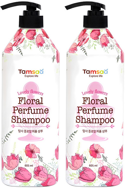 Tamsaa 香氛洗髮乳 花香, 605ml, 2瓶