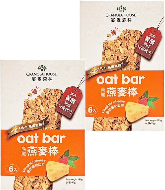 GRANOLA HOUSE 宴麥森林 燕麥棒 番茄羅勒起司 6入, 192g, 2盒
