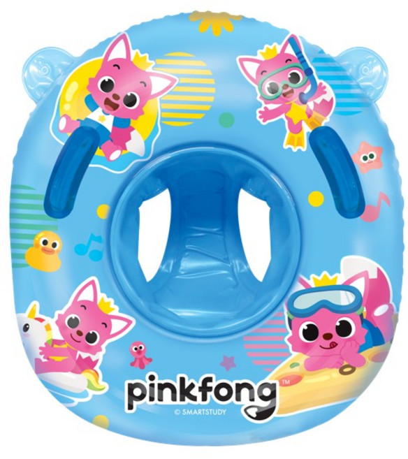 위니코니 핑크퐁 베이직 쿠션보행기 튜브, 블루, 1개