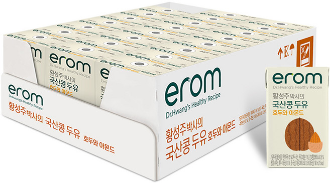 이롬 황성주 박사의 국산콩 두유 호두 아몬드, 140ml, 24개
