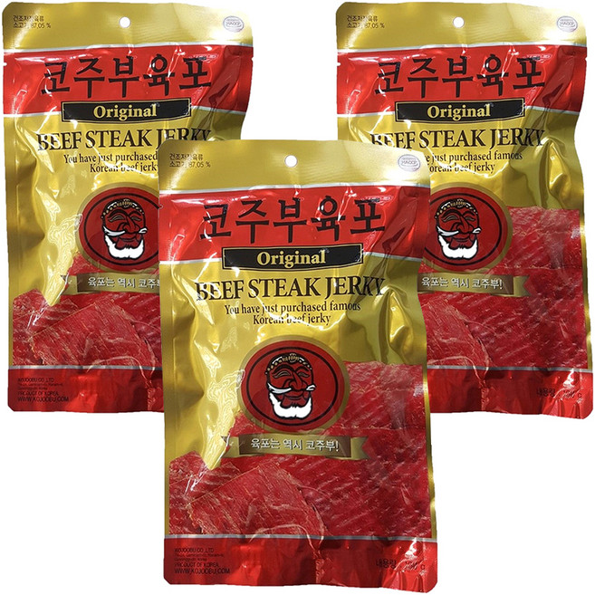 코주부 육포 ORIGINAL, 100g, 3개