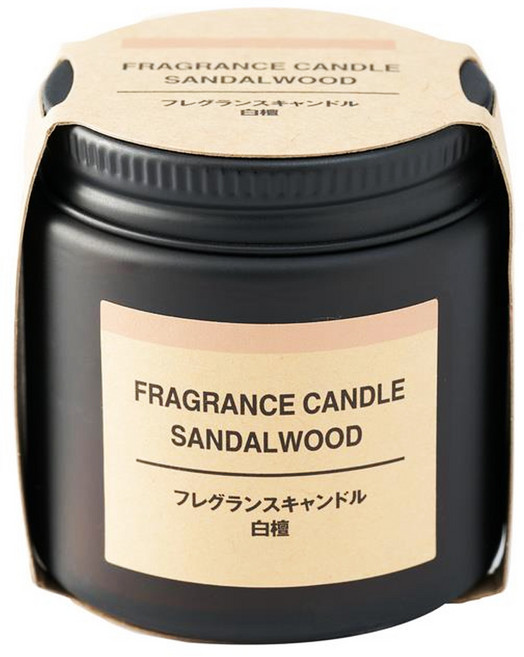 MUJI 無印良品 芬香蠟燭, 檀香香味, 85g, 1個