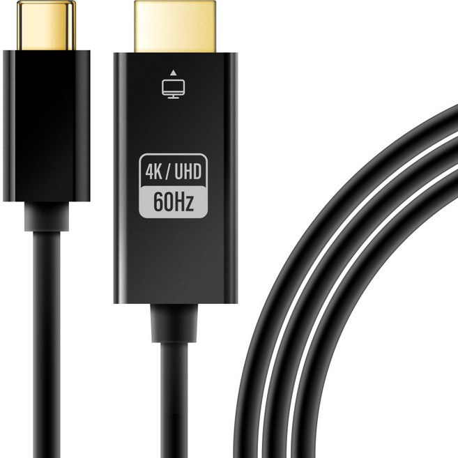 홈플래닛 C to HDMI 4K 60Hz 스마트폰 미러링 케이블, 블랙, 1개, 2m