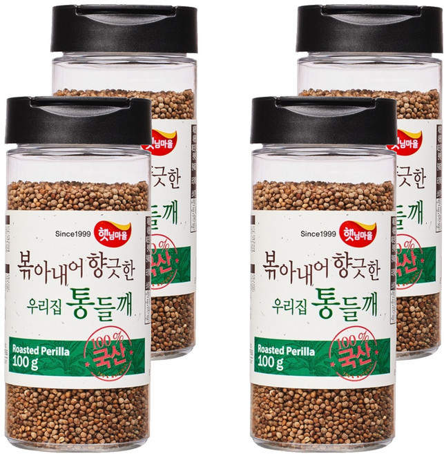 햇님마을 볶아내어 향긋한 우리집 국산 통들깨, 100g, 4개