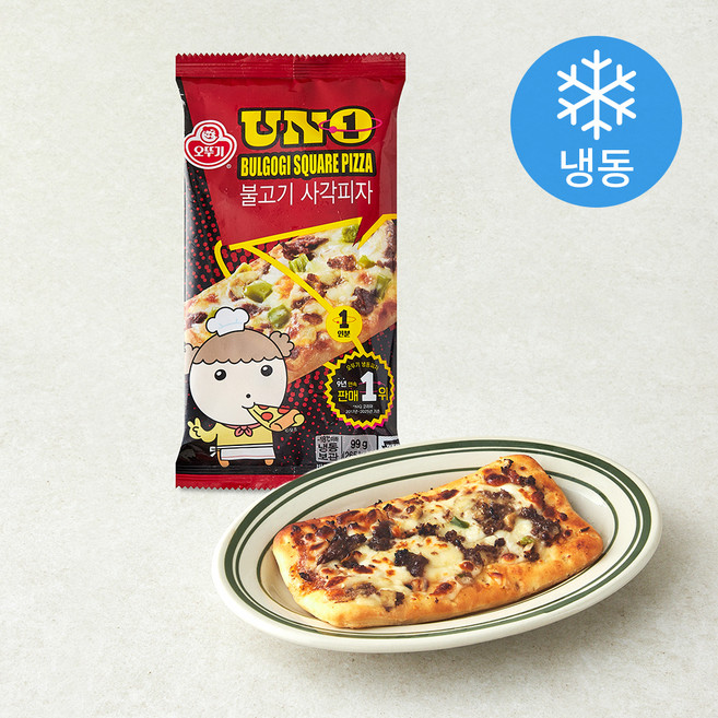 오뚜기 UNO 불고기 사각피자 (냉동), 99g, 1개입, 1개