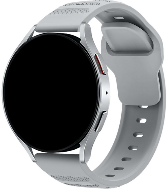 스페이스쉴드 갤럭시 워치 호환 어반 실리콘 스트랩 20mm, 실버, 1개