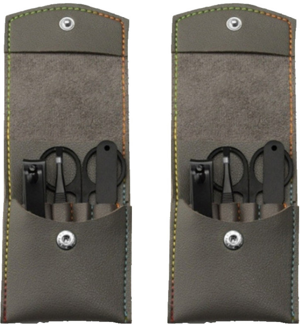 놀자리빙 클린맨 블랙에디션 네일 케어 도구 4종 세트, 그레이, 2세트