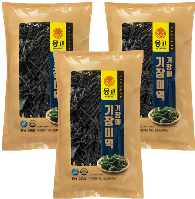 몽고식품 기장 건미역, 50g, 3개