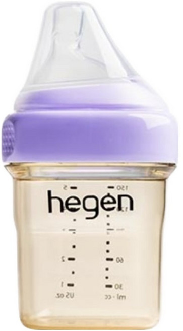 hegen 金色奇蹟 PPSU 多功能方圓型寬口奶瓶, 漾紫, 150ml, 1個