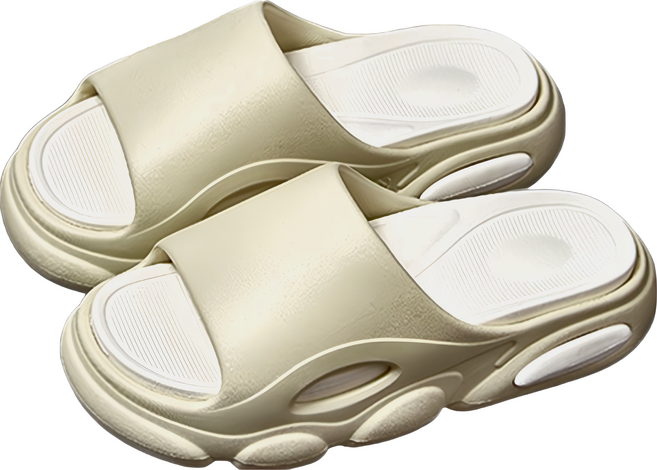 超厚造型踩屎感拚色EVA軟底防滑耐磨拖鞋