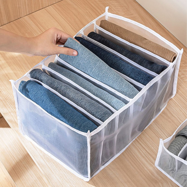 디오셀 망사 통풍 옷장 정리함, 화이트, 4개