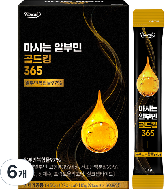 퍼니트 마시는 알부민 골드킹 365 30p, 450g, 6개