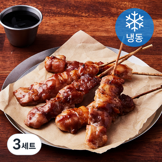 푸드장 순살닭꼬치 닭살 200g + 데리야끼 소스 30g 세트 (냉동), 230g, 3세트