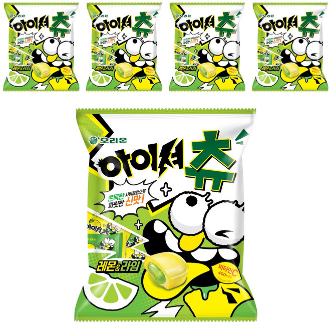 아이셔 오리온 아이셔츄벌크 레몬앤라임, 193.5g, 5개