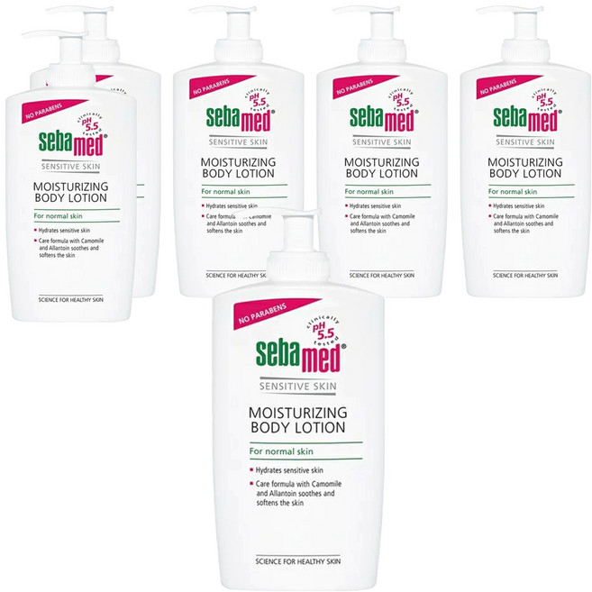 sebamed 施巴 5.5 潤膚乳液 壓頭版 適合一般/敏感肌膚 保濕滋潤, 400ml, 6瓶