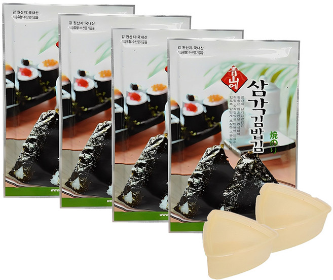 청산에 삼각김밥 김 10g x 2p + 틀, 2세트, 20g