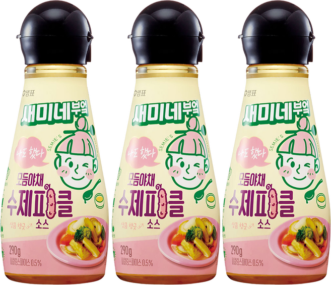 새미네부엌 모듬야채 수제피클 소스, 290g, 3개