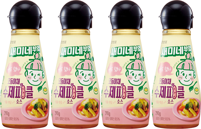새미네부엌 모듬야채 수제피클 소스, 290g, 4개