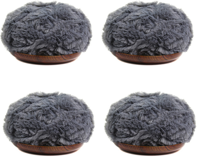 Yarn Factory 超級貂皮人造毛線 迷你圍巾毛線, 深灰色, 55m