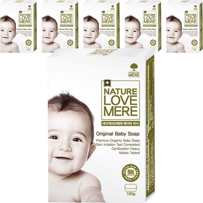 네이쳐러브메레 오리지널 베이비 비누, 100g, 6개