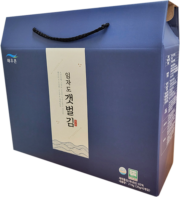 해우촌 임자도 갯벌김 캔 6p 선물세트, 1세트