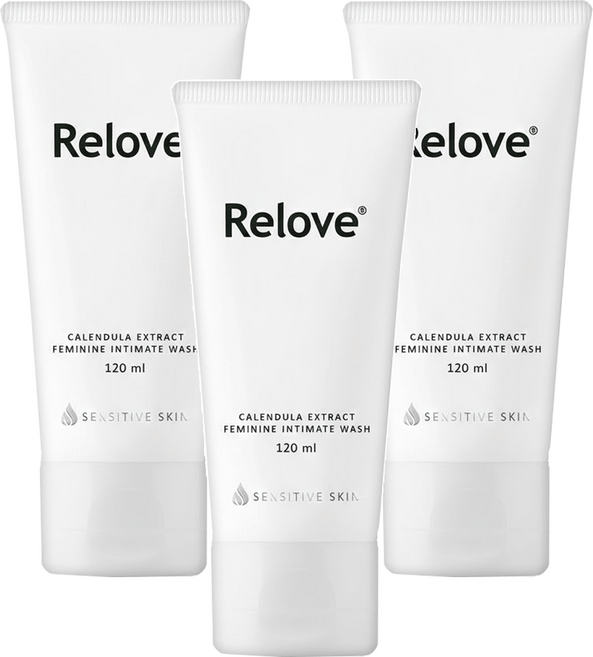 Relove 金盞花萃取弱酸私密潔淨凝露 低敏專用, 3條, 120ml