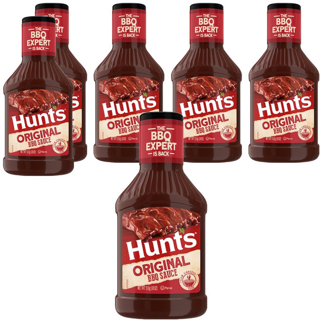 헌츠 오리지날 바베큐소스, 510g, 6개