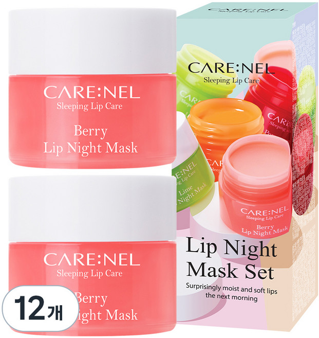 까레넬 베리 립 나이트 마스크 5g, 1개입, 12개