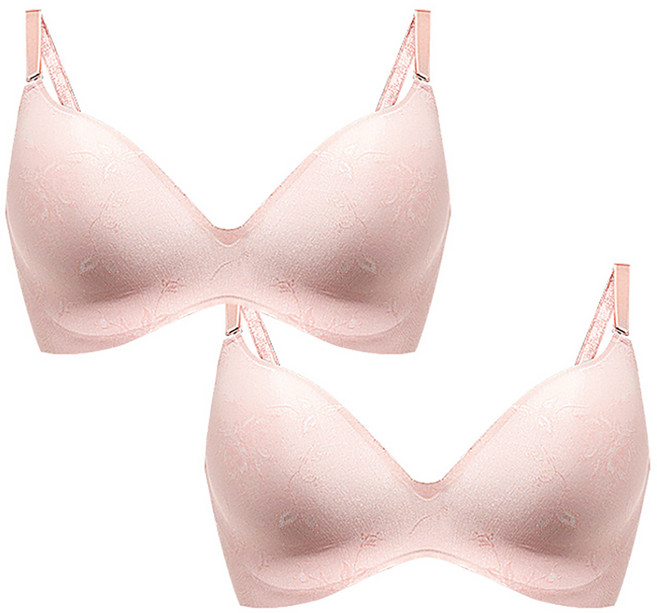 자스민바이비너스 일체형 누디 노와이어 몰드 브라 2종 세트