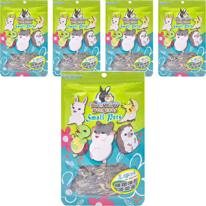 Pet Village 魔法村 高纖維凍乾菠菜葉, 20g, 5包
