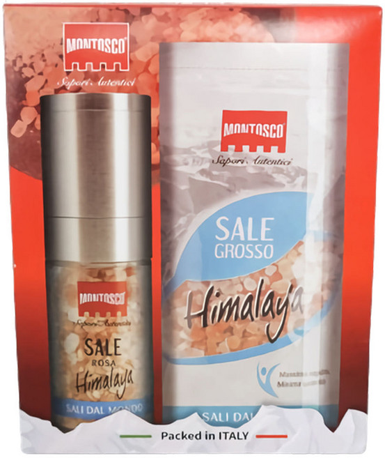 몬타스코 히말라야 핑크소금 그라인더 90g + 리필 500g 세트, 590g, 1개