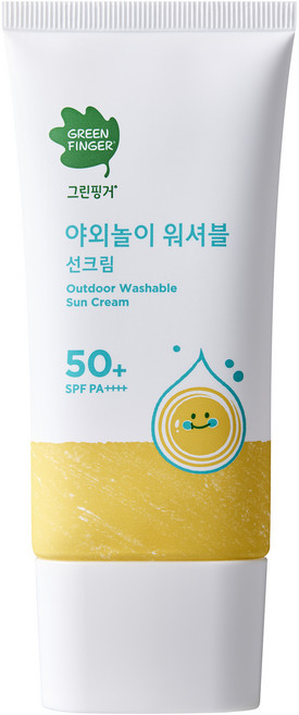 그린핑거 야외놀이 워셔블 선크림 SPF50+ PA++++, 1개, 80ml
