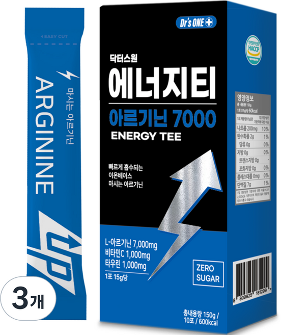 닥터스원 에너지티 아르기닌 7000, 150g, 3개