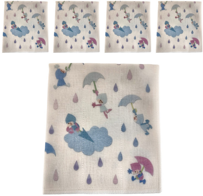 Naramachi 丸山纖維 雨天 蚊帳生地 抹布, 5個